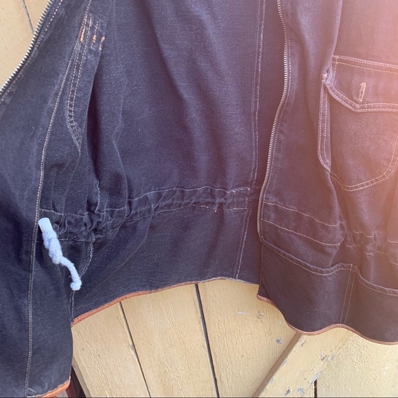 Vintage Eddie Bauer Leather Collar Barn Jacket - Picture 4 of 8